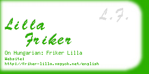 lilla friker business card